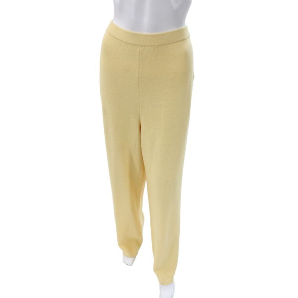 St. John Collection By Marie Gray Women Dress Pants Yellow Wool Size 12
